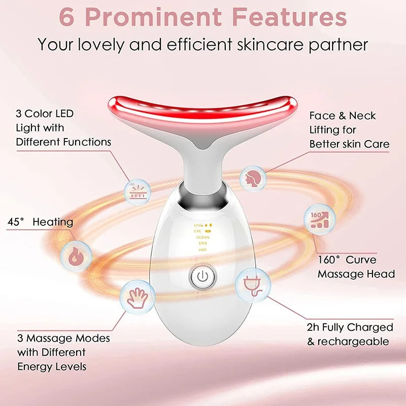 7-in-1 LED Face & Neck Massager — Skin Tightening & Anti-Aging Device