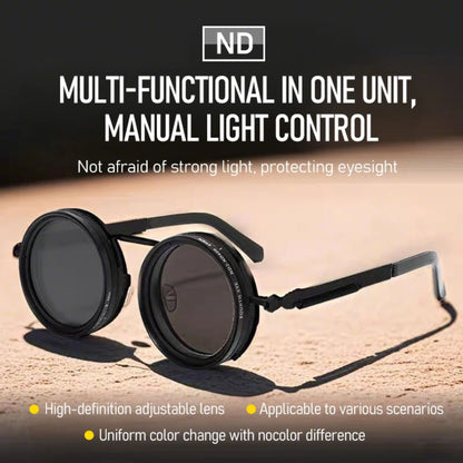 🕶️ VantaGear. 9-Level Adjustable Tint Sun glasses