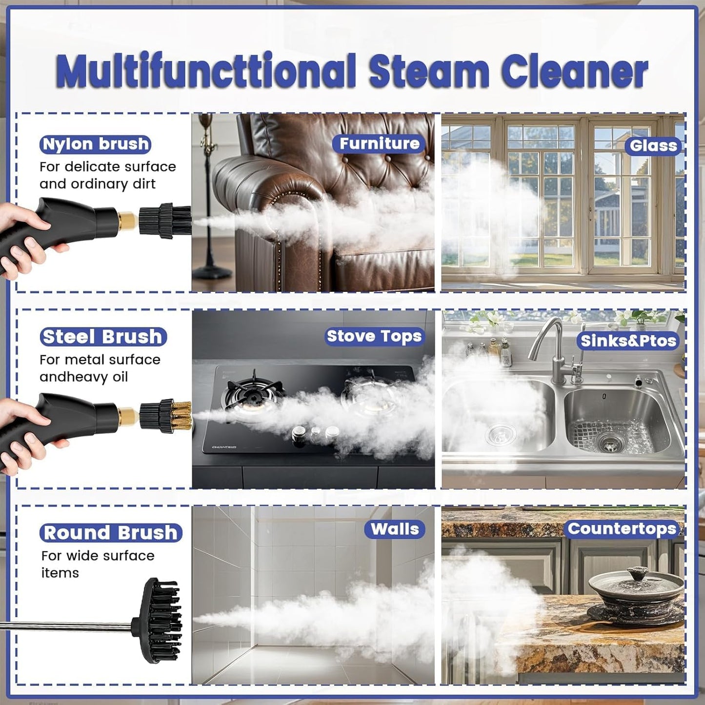 SteamPro™ Portable High-Pressure Steam Cleaner