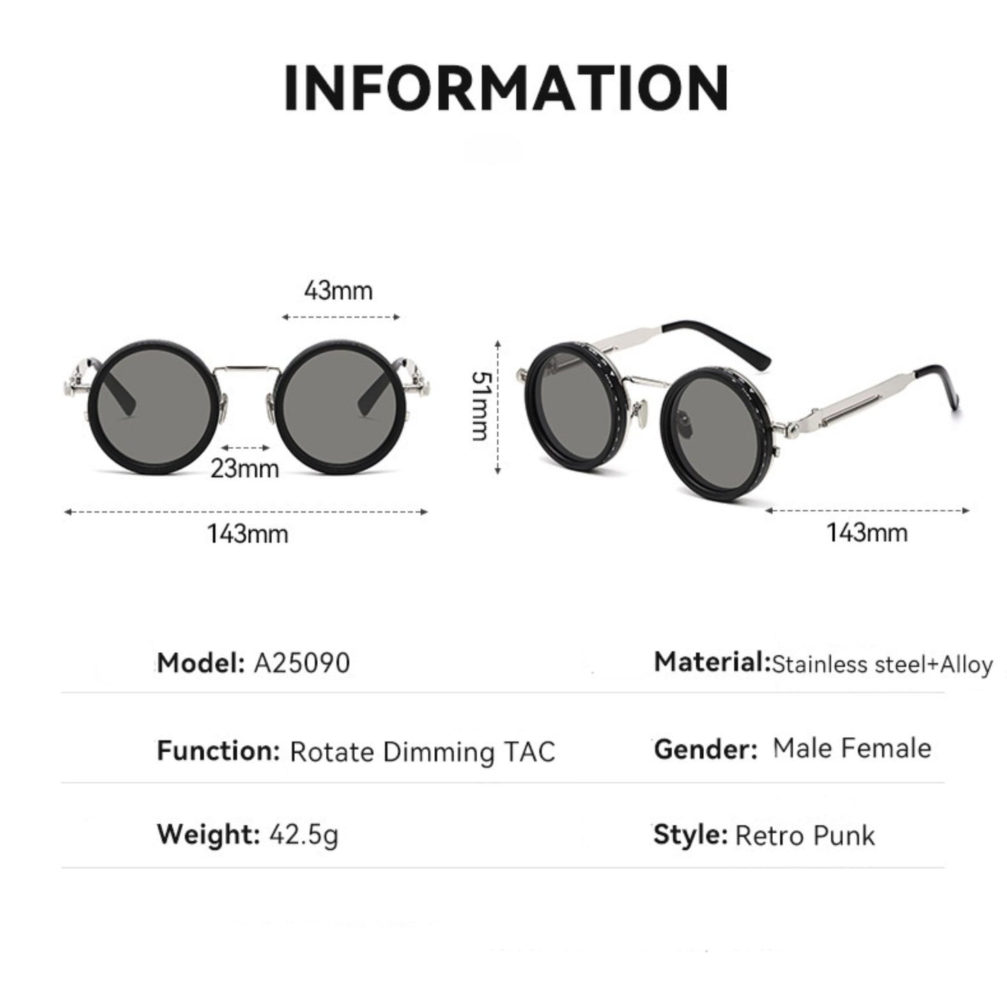🕶️ VantaGear. 9-Level Adjustable Tint Sun glasses