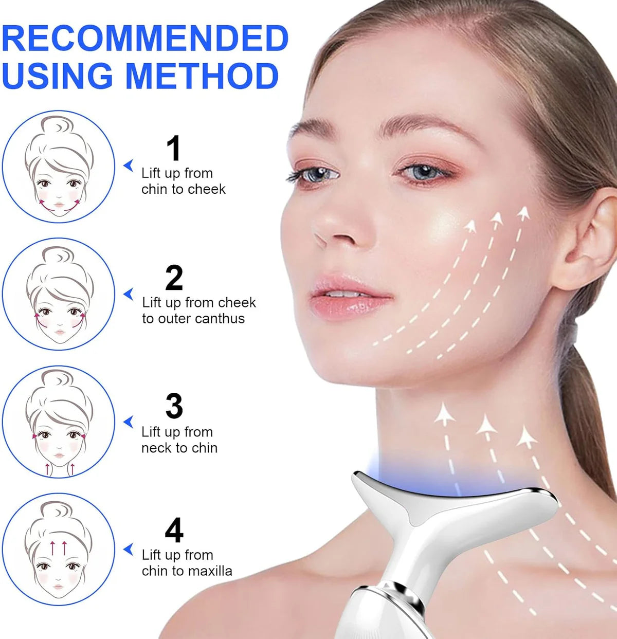7-in-1 LED Face & Neck Massager — Skin Tightening & Anti-Aging Device