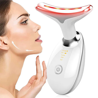 7-in-1 LED Face & Neck Massager — Skin Tightening & Anti-Aging Device