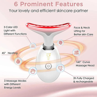 7-in-1 LED Face & Neck Massager — Skin Tightening & Anti-Aging Device